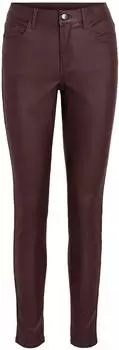 Vila Visarah Slim-Fit Hose beschichtet 7/8 Länge purpur