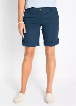 bonprix Bermuda shorts mit krempelbaren Beinen, Regular Fit dunkelblau