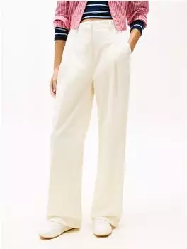 Tommy Hilfiger Punto Wide Leg Hose (DW0DW21698) weiß