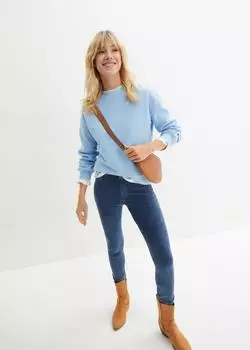 bonprix Push-up Jeans Regular Fit, Mid Waist, 7/8 Length (58296963) blau