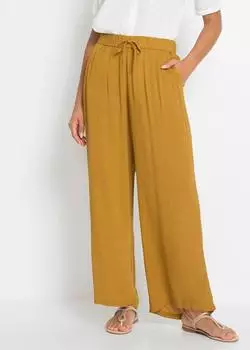bonprix Marlene Hose loose fit mit Bindeband dunkelgelb