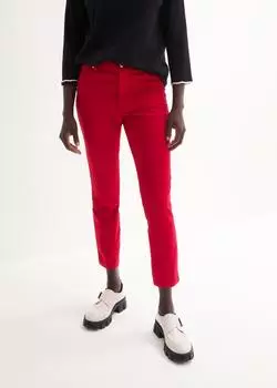 bonprix Push-up Jeans Regular Fit, Mid Waist, 7/8 Länge chillirot
