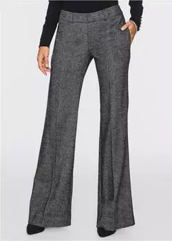 bonprix Marlene Hose Loose Fit mit Zopfmuster grau/schwarz meliert