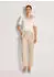Madeleine Plissierte Hose mit Stretchkomfort creme