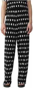 s.Oliver Plissierte Wide-Leg-Hose im Relaxed Fit (2164186) schwarz gepunktet