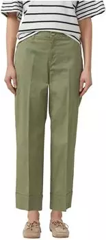 s.Oliver High-Rise-Culotte aus Baumwollstretch mit B&uuml;gelfalten (2176766) olive