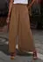 Lascana Wide Fit Pull-On Hose mit Plisseefalten taupe