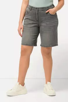 Ulla Popken Mandy Denim Bermuda Slim Fit Mid Waist (818440) anthrazit