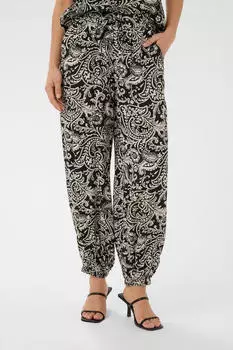 Kaffe KABella Hose Tapered High Waist (10511523) schwarz/offwhite