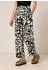 Street One Wide Leg Print Hose schwarz