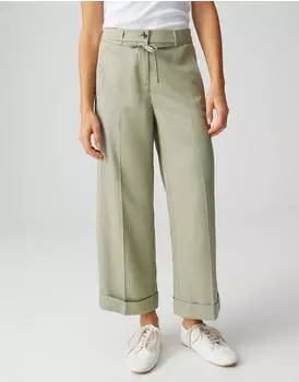 Opus MEERI City Pants pale olive