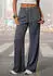 French Connection Loungepants Strickhose Gerippte Strickoptik (92155859) anthrazit meliert