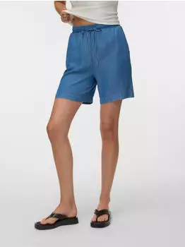 Vero Moda VMBREE HR Loose Bermuda Tencel Shorts Loose Fit (25202647) medium blue denim