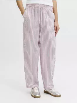 Jack & Jones Jxzoe Seersucker Mw Barrel Pant WVN Barrel Fit (12287767) pink lady/brown