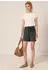 Street One High Waist Shorts mit Gürtel und Streifen schwarz/weiß