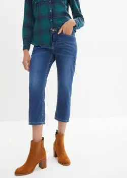 bonprix Push-up-Jeans Regular Fit, Mid Waist, 7/8-Länge (92657395) blau used