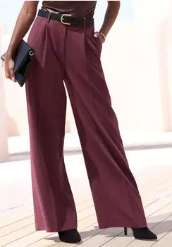 Lascana Bundfaltenhose bordeaux