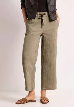 Street One High Waist Wide Leg Linen Look Hose (A380290) silent sand