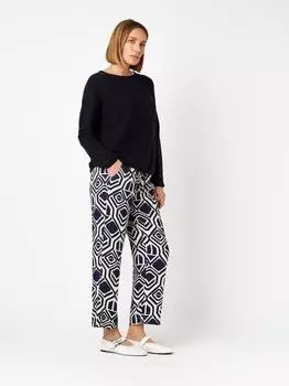 Toni Pia Wide Chic 7/8 Hose (1818-35) dark blue/offwhite
