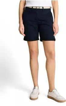 Tom Tailor Chino Bermuda Shorts Slim Fit mit Gürtel und Stretch (1049980) sky captain blue
