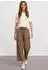 Street One 7/8 High Waist Wide Leg Hose im Loose Fit (A380289) cold brew brown