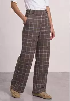 Street One Wide Leg Velorus Hose im Casual Fit (A38137636911) braun