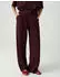 Opus Melane Bloom Wide Leg Pants mit Komfortbund (4255849289888) dunkelrot
