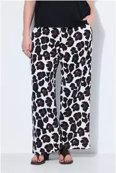 Studio Untold Wide Leg Hose Musselin Leo (850729) schwarz/weiß