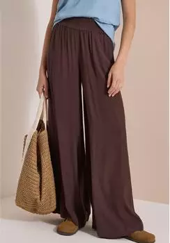 Cecil High Waist Wide Leg Hose im Loose Fit (B379828) brown cacao