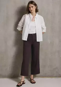 Street One Straight Leg Hose Casual Fit High Waist (F379562) fudge red