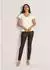 Madeleine Schmale Jerseyhose mit Animal-Print braun/schwarz