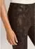Madeleine Schmale Jerseyhose mit Animal-Print braun/schwarz