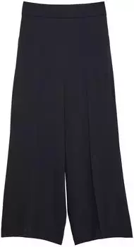 Comma Wideleg Travel-Hose mit Biesen und elastischem Bund hinten blau (2158061.5976)