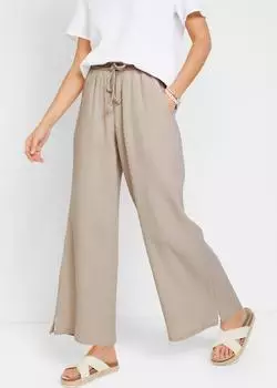 bonprix Musselin Palazzo-Hose Loose Fit (97943895) steingrau