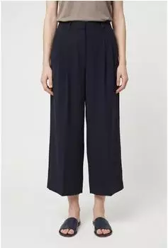 Comma Bundfaltenhose in Ankle-L&auml;nge blau (2183534.5976)
