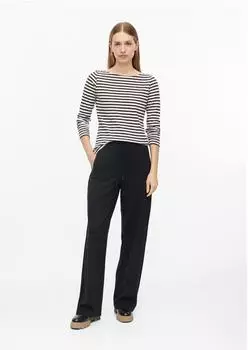 s.Oliver Flie&szlig;ende Hose mit Wide Leg und Elastikbund / schwarz 2181434.9999.