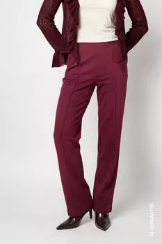 Monari Straight-Leg-Hose mit breitem Bund (810117) dark bordeaux