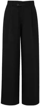 s.Oliver Hose mit Wide Leg und schrägem Bunddetail (2184439) schwarz