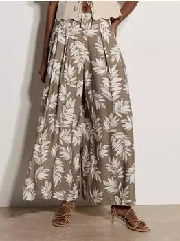 Apricot Plissierte Culotte-Hose stein