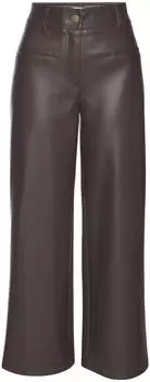 Lascana Lederimitathose in gerader Form (95520126) dunkelbraun