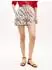Tommy Hilfiger ESS Linen Pull On Short mit Tunnelzug (leopard baroque rwb) ecru/dunkelrot/schwarz
