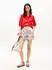 Tommy Hilfiger ESS Linen Pull On Short mit Tunnelzug (leopard baroque rwb) ecru/dunkelrot/schwarz