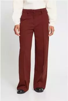 ICHI Kate Wide Fit Hose mit Bügelfalten (20116768) madder braun