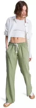 Roxy Oceanside Stoffhose oil green