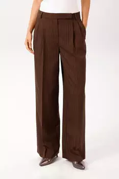 Aniston Schlupfhose Twill-Qualit&auml;t Lederimitathose (51136709) braunmeliert/wollwei&szlig;