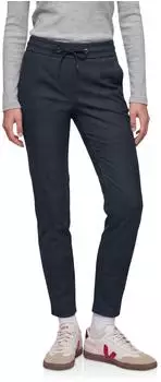 Cecil Mid Waist Slim Leg Hose im Casual Fit (B381482) blau