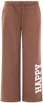 Zwillingsherz HAPPY Statement Print Sweathose mit elastischem Bund (10564807) braun