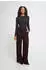 ICHI Kate Wide Sus Office Pa (78242763) black/zinfendel herringbone