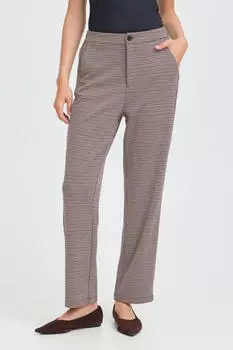 Fransa FRBABETT Stoffhose (50008935) hot fudge with pink check
