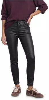 Street One Mid Waist Hose im Slim Fit in Leder-Optik (A38088117874)